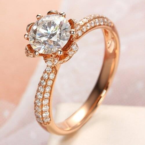 925 Sterling Silver Gold Ring Couple Women Mens Luxury Engagement Original Charm Elegant Exquisite Jewelry Wedding Party Diamond