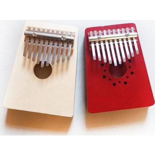 10 Key Single Board Mahogany Thumb Piano Mbira with Tone Sticker Toy Musical Instrument For kids