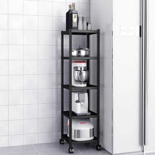 Stainless Steel Storage Racks Movable Pot Holder Multi Layer Storage Shelves Floor Cosina Organizador Kichen Organizer DF50SN