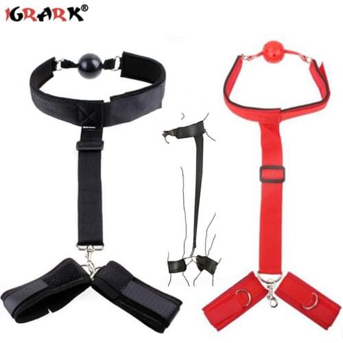 Bed BDSM Bondage Equipment Fetish Slave Handcuffs Ankle Cuffs Nipples Clamps Adult Games Erotic Sex Toys For Women Men Couples