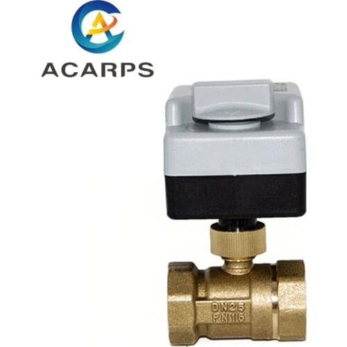 1" Brass Motorized Ball Valve 3-Wire 2-wayControl Electric AC220V Ball Valve with Manual switch