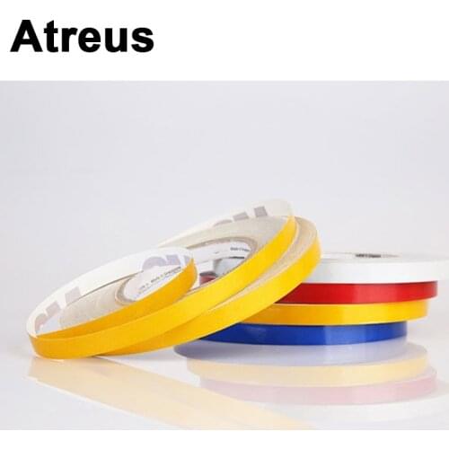 Atreus Car Styling Accessories 1cm*5m Reflective Tape Stickers For Mercedes benz W204 W203 W211 AMG Mini cooper Skoda octavia a5