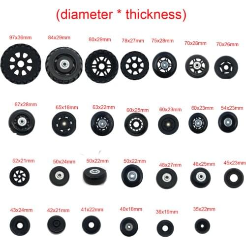1PCS NEW Luggage Replacement Wheels Suitcase Repair Parts 360 Spinner Upright Mute High Quality Travel Suitcases Black Wheel