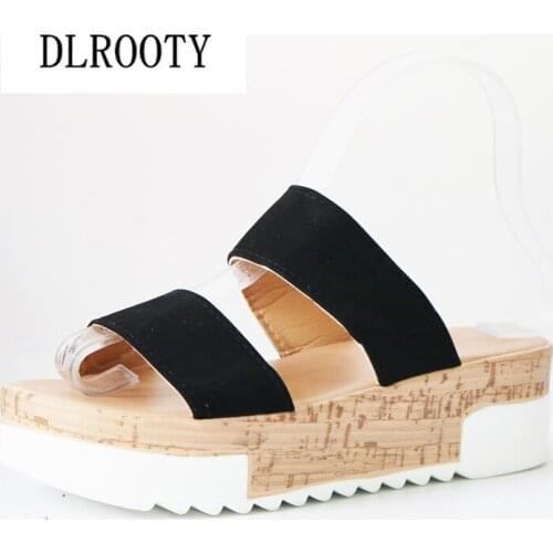 Women Slippers Sandals Flip Flops Summer Fashion Wedges Platform Outdoor Non-slip Shoes Slides Casual Female Plus Size 36-41