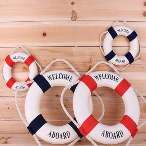 1PC Fashion Mediterranean Family Adorment Life Buoy Crafts 3D Wall Sticker Living Room Decoration Nautical Home Decor