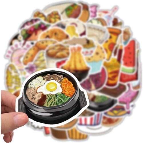 10/50pcs Creative Cute Self-made Daily Food Drink Stickers Scrapbooking Decorative Sticker DIY Craft Photo Albums Trunk Sticker