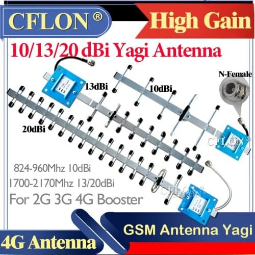 10dBi/13dBi/20dBi 2g 3g4g GSM Antenna Yagi Antenna 2G 3G 4G Antenna Outdoor LTE External Antenna For 4G Signal Booster Repeate