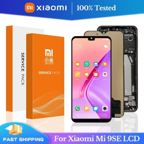100% Test 5.97'' For Xiaomi Mi 9 SE Mi9 Se LCD Display Touch Screen Digitizer Assembly With Frame For Xiaomi Mi 9se LCD Screen