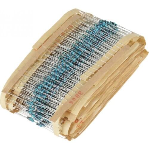 1460Pcs 1/4W Metal Film Resistor Set Assortment Kit 1ohm-1Mohm 73 Value 1% Tolerance