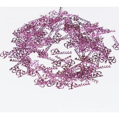 60g/Pack Princess Pink Table Confetti Girl Baby Shower Decoration Glitter Princess birthday Party Decor