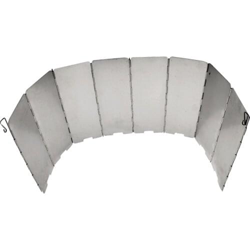 8 Plates Foldable Outdoor Cooking Gas Stove Wind Shield Screen Windbreak