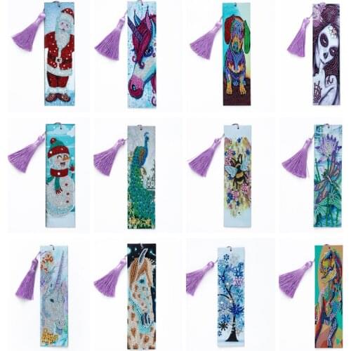 Diamond Painting Bookmark Diamond Art Bookmarks Cross Stitch Embroidery Kit Special Shaped Drill for Adults DIY Art Craft Home