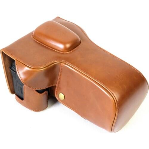 Black/Brown/Coffe PU Leather Camera Case Cover For Nikon D7500 18-150mm Lens With Storage Bag Bottom Opening Case+Strap