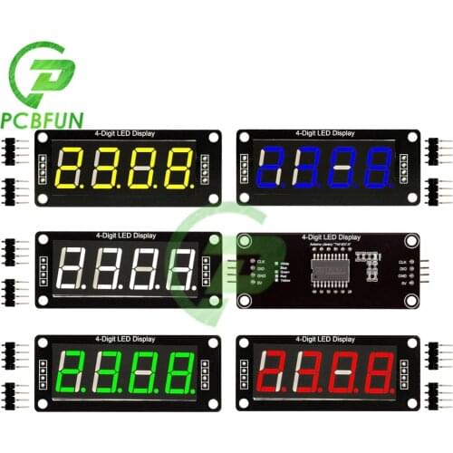 0.56 inch 4-Digit 7-segment LED Digital Tube TM1637 Driver IC Display Module 5V TM1637.h Display For Arduino Digital I/O 2 Pins