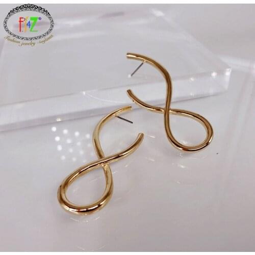 F.J4Z New Infinity Earrings for Women Simplicity Punk Alloy Club-show Earring Jewelry dropship