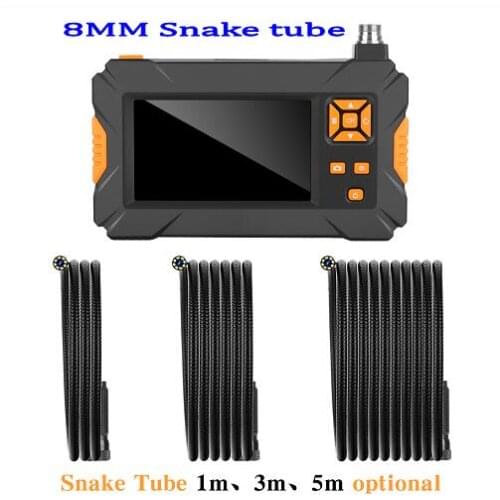 P30 handhold screen endoscope camera 8mm snake cable 2.0mp snake camera HD 4.3inch display monitor with 18650 battery