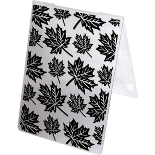 YLEF094 Maple Plastic Embossing Folder For Scrapbook Stencils DIY Photo Album Paper Cards Making Decoration Scrapbooking Tools