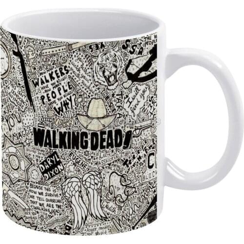 Coffee Mugs Ceramic Personalized Mugs 11 Oz White Mug Tea Milk Cup Drinkware Travel Mug The Walking Dead The Walking Dead Quote