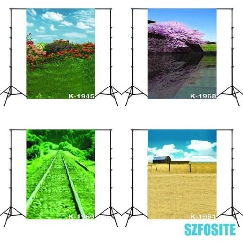 Beautiful Blue Sky Meadow Flower Scenery Picture Photography Backdrop Adults Child Studio Decorate Shot Wedding Photo Background