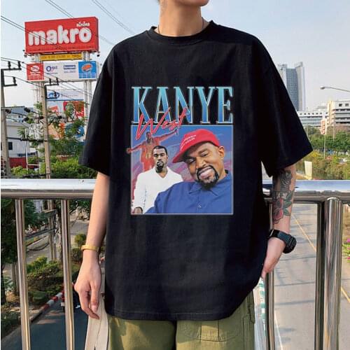 Hot Sale Fashion Style Singer Kanye West Summer T-shirts Oversized Women/Men Short -Sleeves New Casual Clothes Cotton Tees Tops