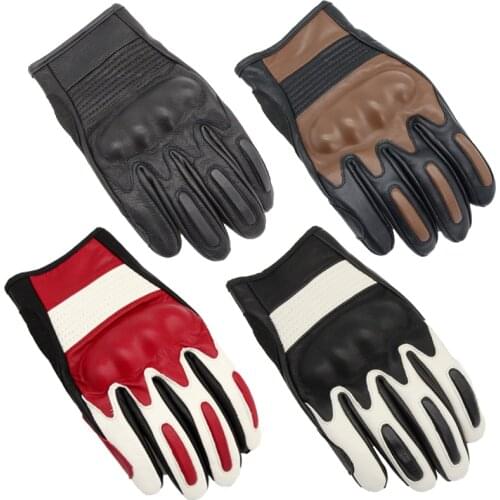 Motorcycle gloves mens leather carbon fiber racing bicycle autumn and winter off road vehicle motorcycle riding sheepskin glove