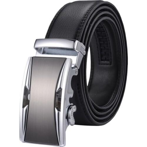 Belt mens leather automatic buckle business mens belt young and middle-aged casual Korean style student leather simple pants
