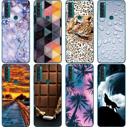 For TCL 20 SE Case Rose Wolf Cute Patterned Cover Soft Silicon Phone Case for TCL 20 se Top Quality