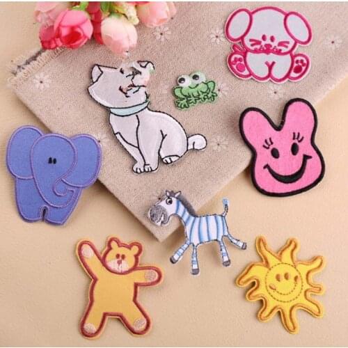 New arrival 10 pcs Animals Embroidered patches iron on Jeans coat tshirt bag shoe hat bag shoe Motif emblem accessory diy