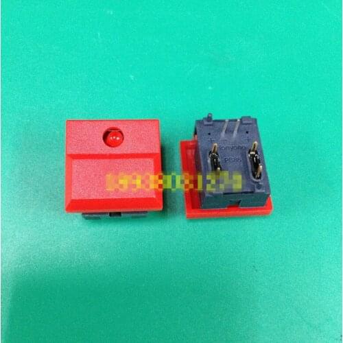 Original new 100% import original button switch stage light 512 console button switch 17*17 red light PB86-B1-R-NR