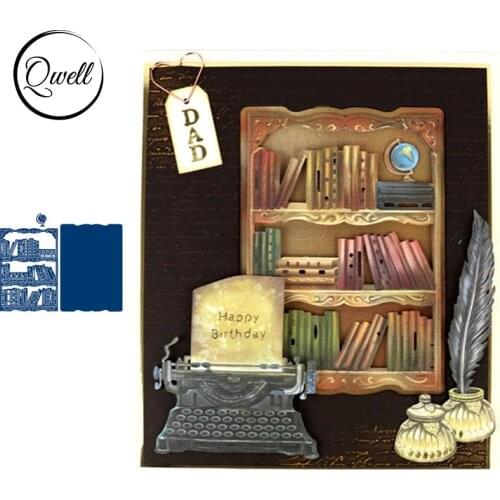 QWELL Bookshelf Metal Cutting Dies for Scrapbooking and Card Making Paper Embossing Craft New 2019 die cuts