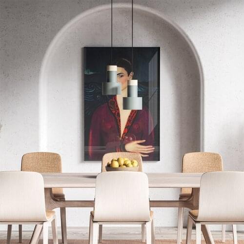 Nordic Figures Canvas Painting Prints Posters wear velvet women Pictures for Living Room Classica Home Decor frame
