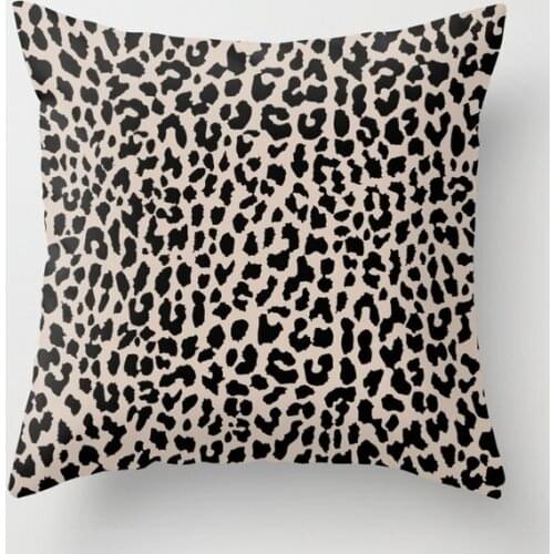 Tan Leopard Decorative Pillowcases Cotton Linen Throw Pillow Case Home Sofa Decor Pillowcase