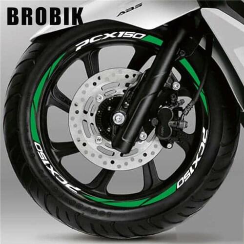 BROBIK Tire Reflective Sticker Wheel Personality Waterproof Sticker Wheel Decal Stickers Motorcycle Accessoris For Honda PCX150