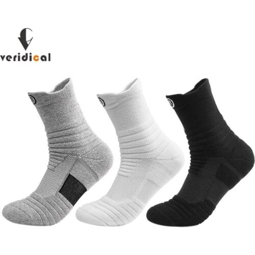 VERIDICAL Cotton Compression Socks Man Good Quality Thick Breathable Ankle Crew Cool Short Socks 2 Size Sox Calcetines Hombre