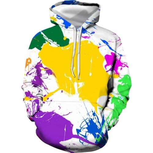Spring and Autumn Hot Sale Oil Painting 3D Digital Printing Mens and Womens Casual Fashion Hooded Foreign Trade
