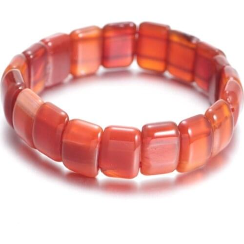 SZ0448b Fashion Handmade High Quality Natural Bian Stone Rectangle Beaded Bracelets&Bangles for Women Jewelry