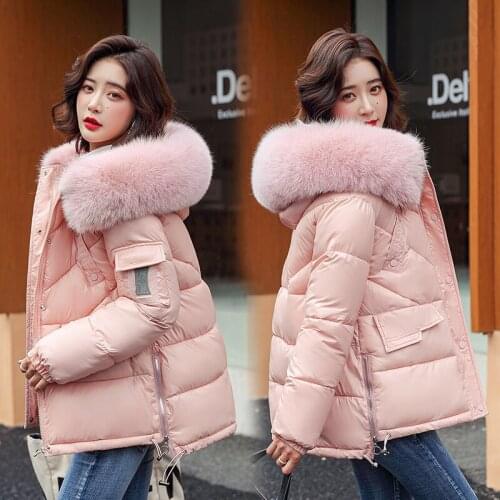 Winter Parkas Women Large Fur Collar Hooded Jacket Thickness Cotton Padded Overcoat -30 degree Snow Outwear Chaqueta mujer