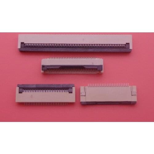 10PCS FPC Connector socket FFC 0.5MM Clamshell Bottom Contact Type 4P 6P 8P 10P 12P 14P 18P 20P 22P 24P 30P 32P 36P 40P 50P 60P