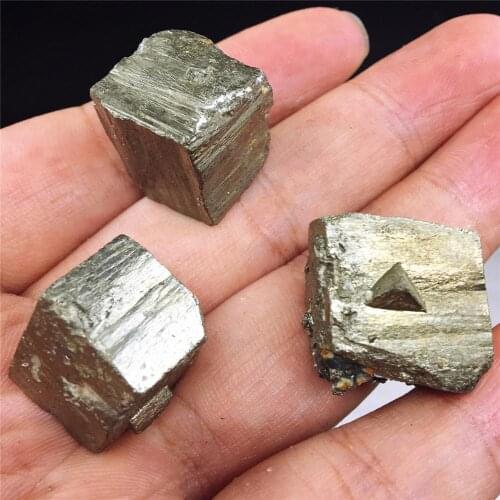 3pcs Natural pyrite coarse massive mineral crystal point quartz stone DIY pendant decoration crafts