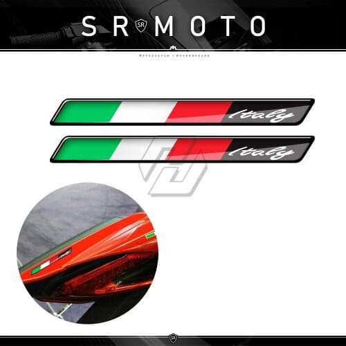 3D Resin Motorcycle Decal Italy Flag Sticker Case for Ducati Aprilia Piaggio Vespa Sprint GTS GTV LX