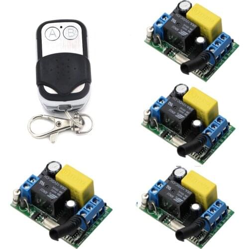 AC 220V Wireless Remote Control Switch Remote Light Power Switch Radio Relay Module 1CH 1 CH Receiver Wireless Transmitter