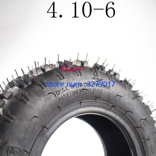 Free Shipping New 4.10-6 Tire and Inner Tube Fit All Models ATV Go Kart MIni Quad 47cc 49cc Snowplow Tires Snowmobile Tires