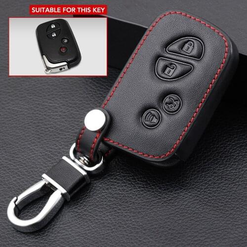 4BTNS Leather Car Key Cover Case for Lexus Smart Key ES 300h 250 350 IS GS CT200h RX CT200 ES240 GX400 LX570 RX270 Key