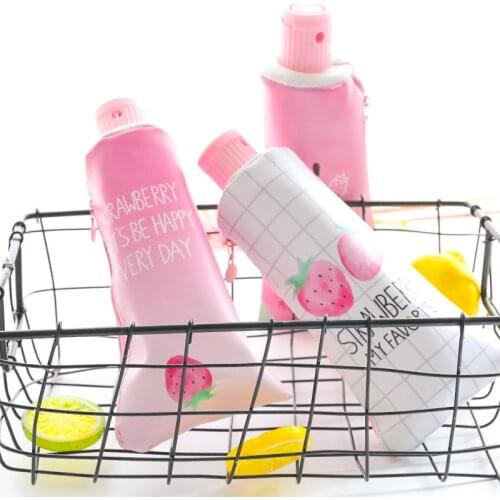 Fruit Strawberry PU Pencil Case Pen Bag School Supplies Pencil Pouch Cute Stationery Storage Wish Pencil Sharpeners 04957