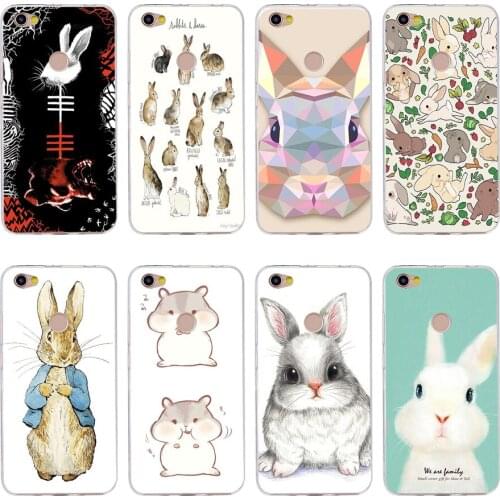 16H Cartoon Art Cute Rabbit Silicone Soft Tpu Cover phone Case for xiaomi redmi 4a 6a 4x note 5a pro mi a1