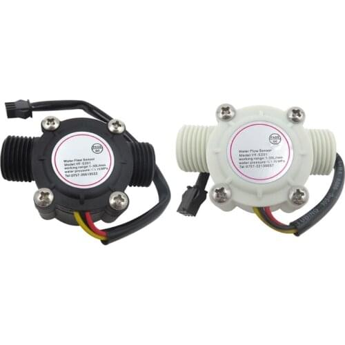 M4YD Water Flow Sensor 1/2'' Hall Effect Sensor Food-Grade Flow Meter Flowmeter Counter 1-30L/min - Ardui-no YF-S201