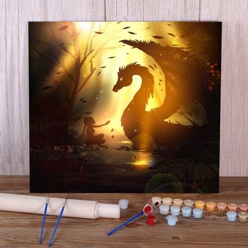 Scenery Friendship Paint By Numbers Set Acrylic Paints 40*50 Paiting By Numbers Decorative Paintings Crafts For Handiwork