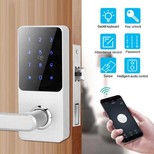 Apartment Password Lock Smart Bluetooth App Remote Control Card Mechanical Key Unlocking Lever Door Lock
