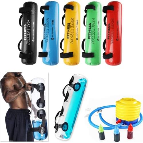 Fitness Aqua Sandbag Muscle Training Exercise Balance Workout Bodybuilding Home Gym Water Bag 20kg Capacity Pouch Sandbag