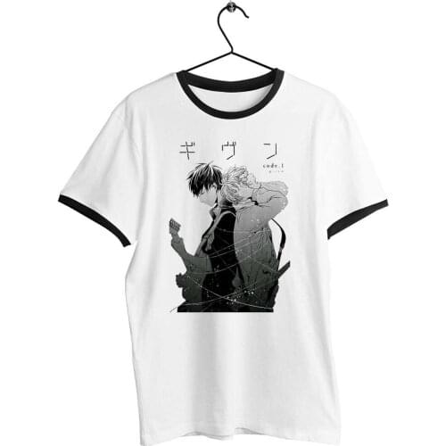 Black Trim T Shirt Given Anime Gay Lgbt Anime Artwork Printed Tee